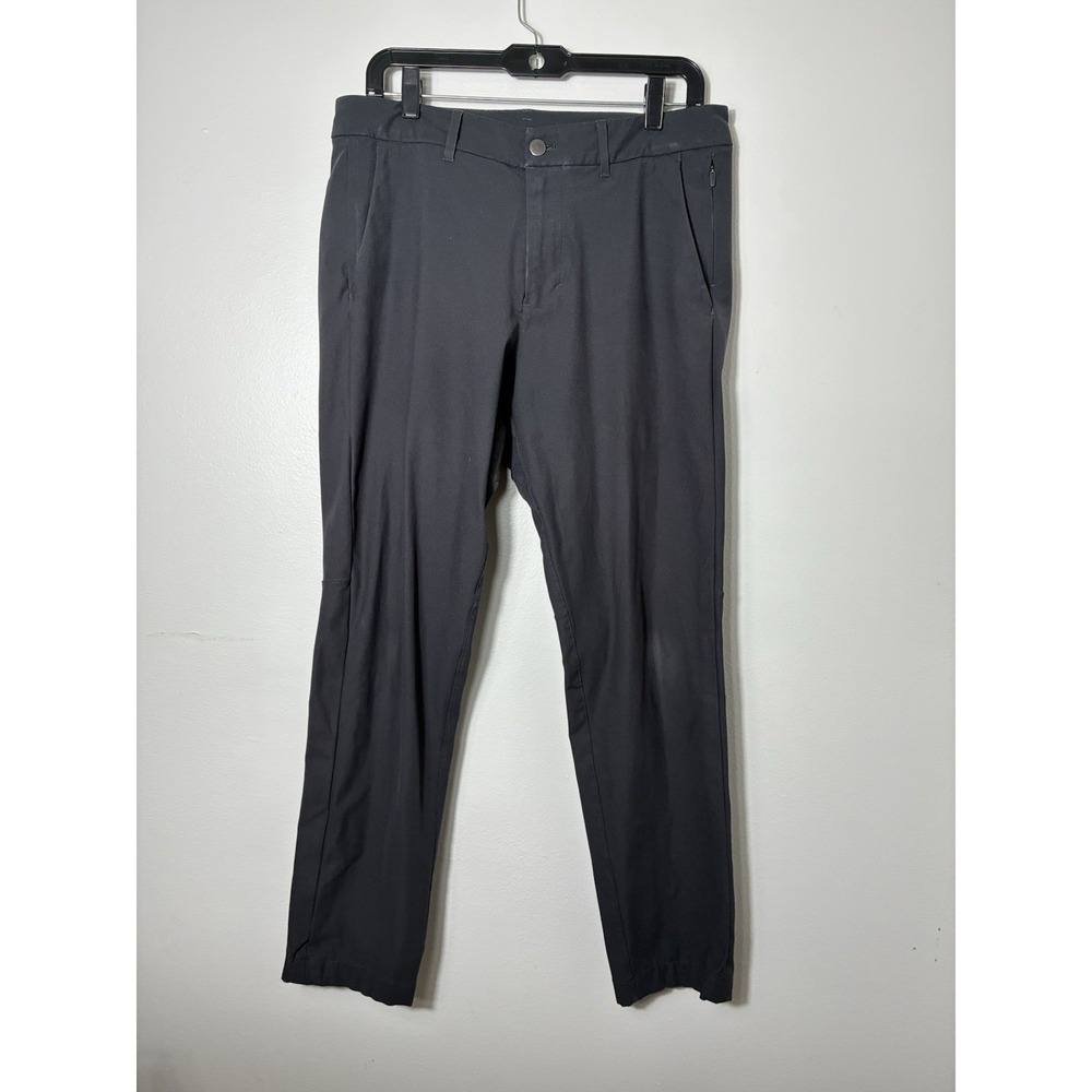 Lululemon ABC Pants Men's 32/30 Straight Leg Preppy Black Wear‎ On Back Pockets